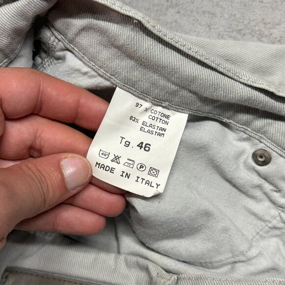 Future Xagon Man Twill Chinos Made in Italy Stretch Beige Cotton 30x31 - Picture 4 of 6